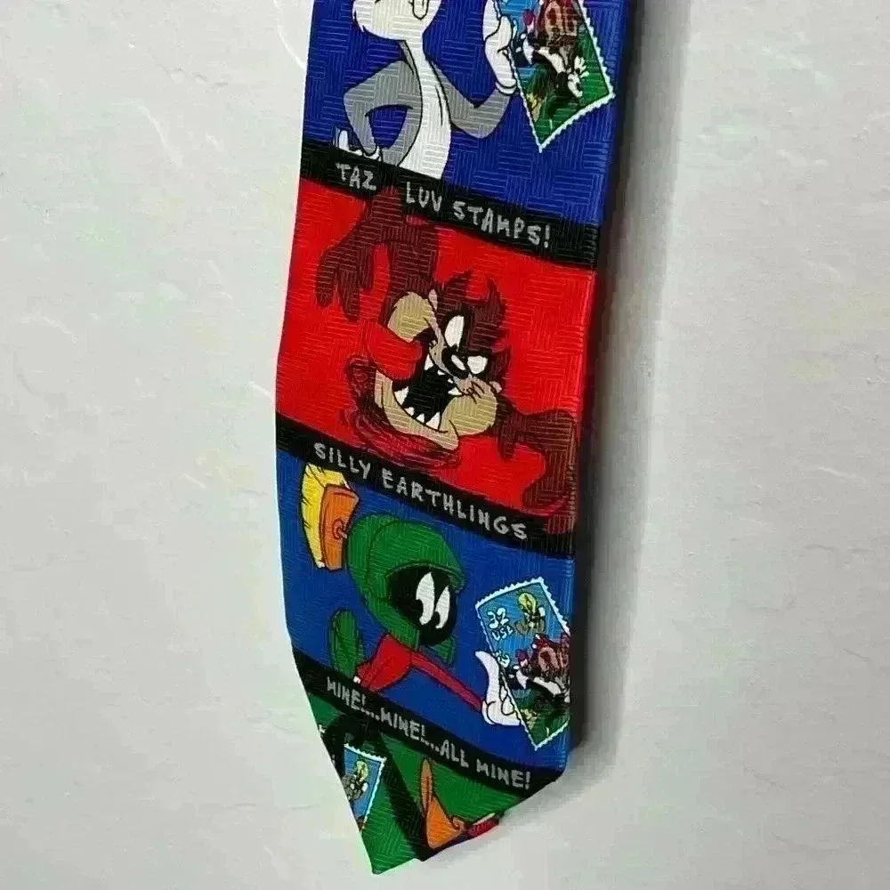 Looney Tunes Stamp Collection Vintage 1997 Tie
